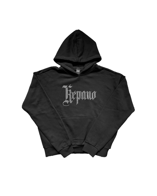 RHINESTONE LOGO HOODIE