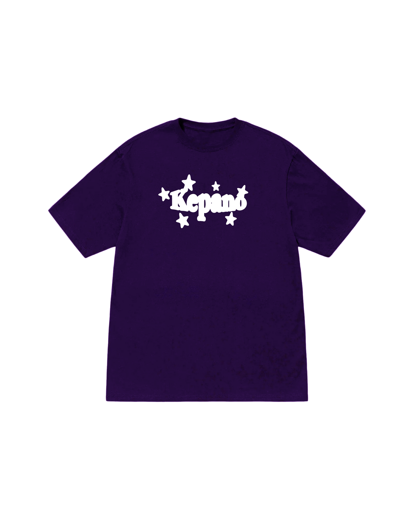 STARS PUFF PRINT PURPLE TEE